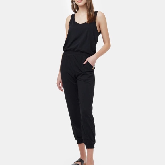 Tentree Knit Tank Jumpsuit - Black - Medium - Picture 1 of 7